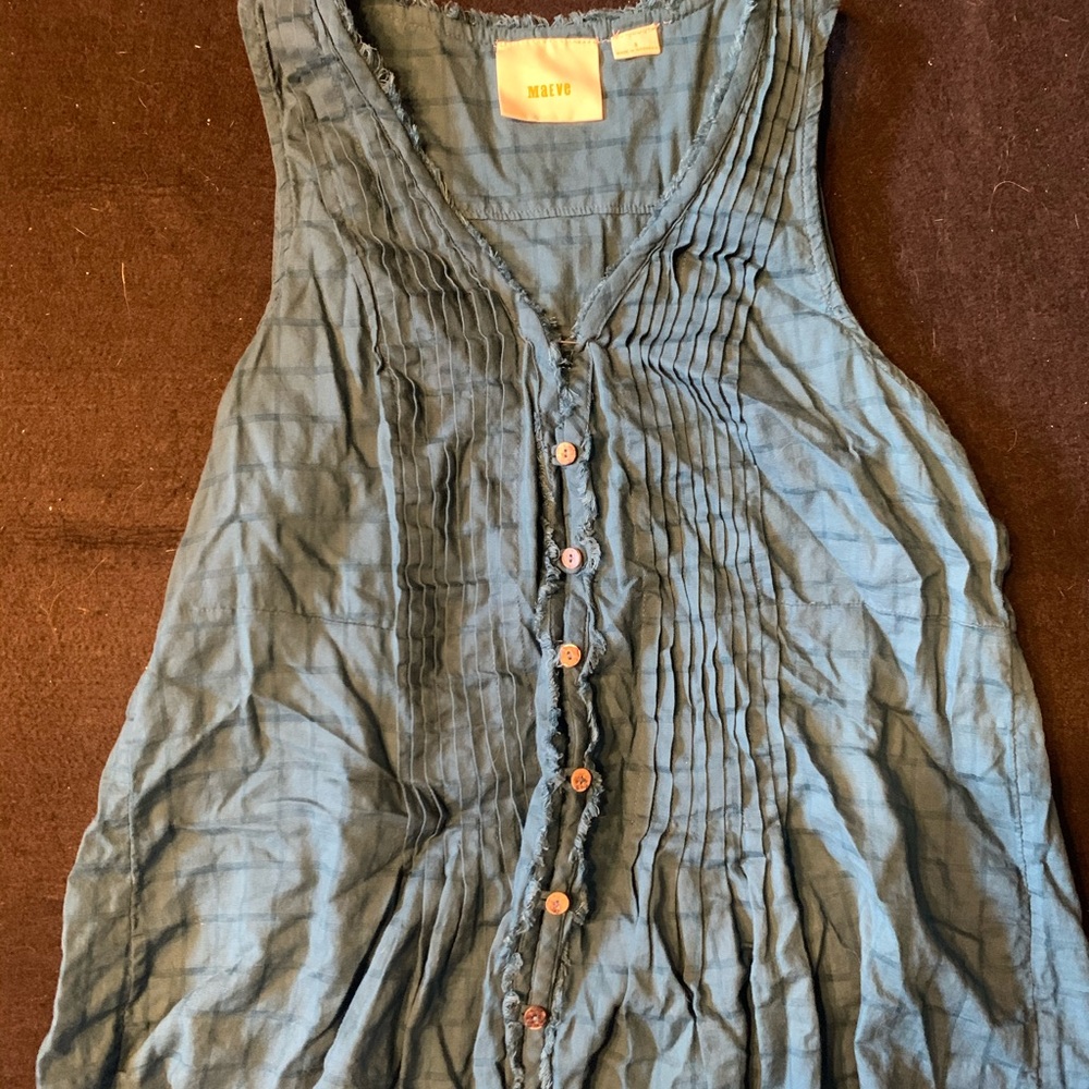 Anthropologie Blue Tank Top